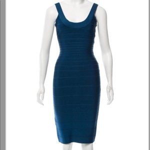 Blue Herve Leger Sadie Dress